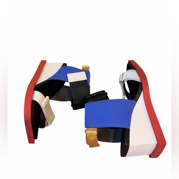 United Nude Black and White Sandals with Red Sole - Picture 3 of 16